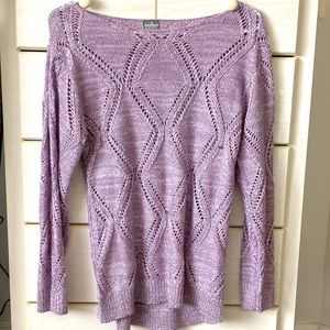 NY&Co Lilac Metallic Sweater